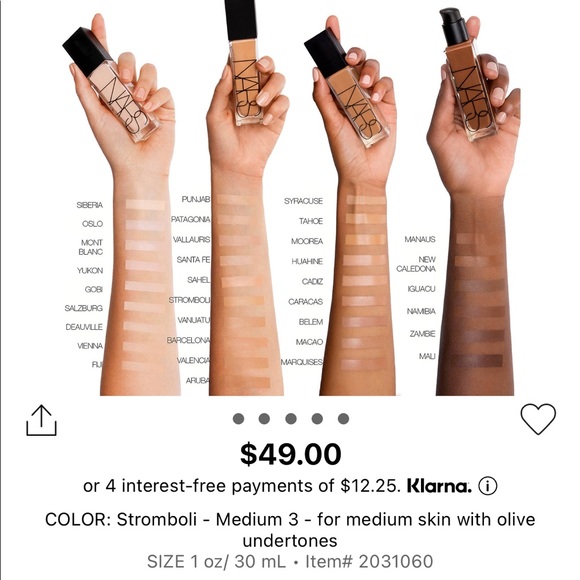 NARS Natural Radiant Longwear Foundation - Picture 2 of 6